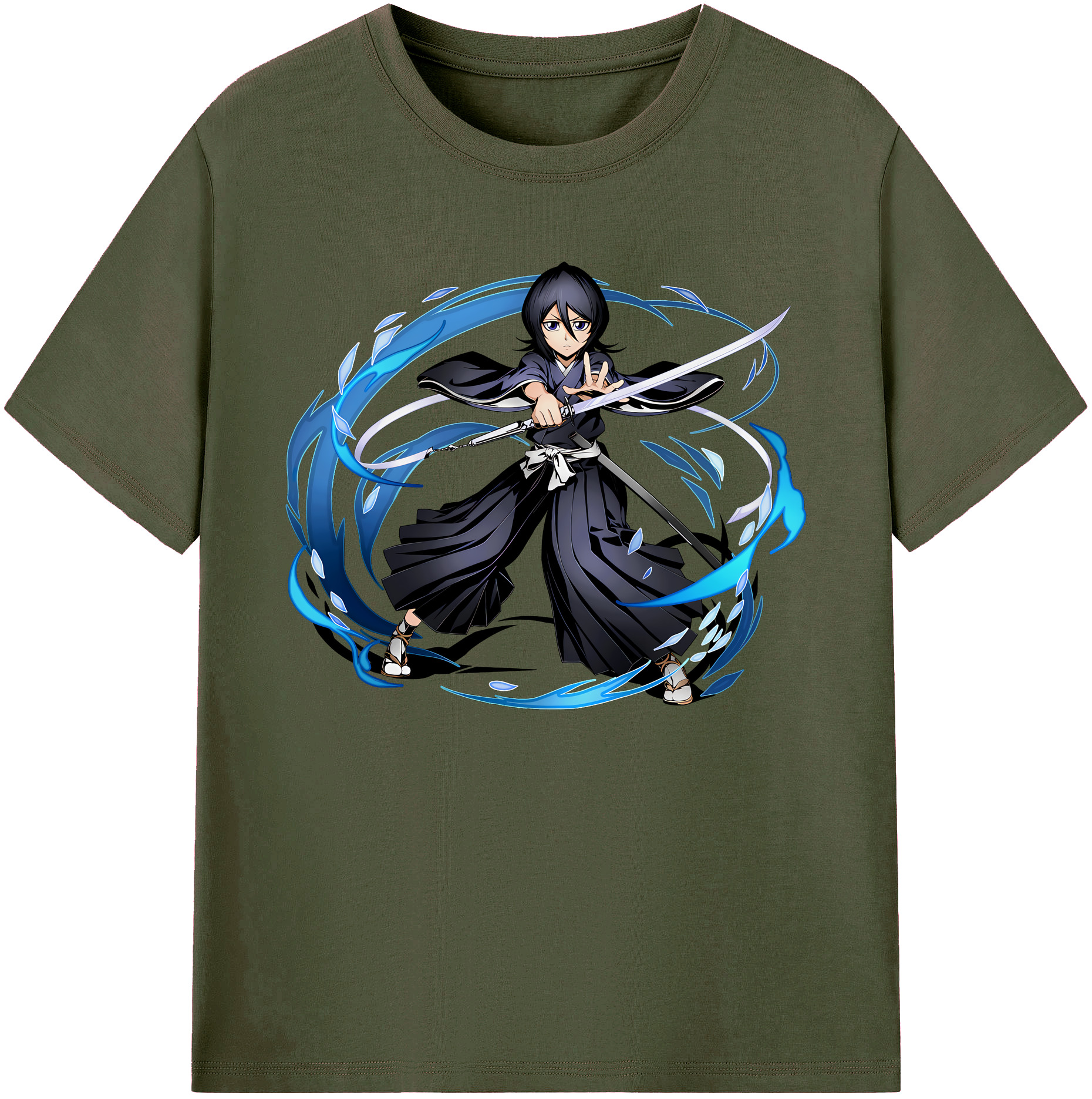 （画像用） ブリーチ 朽木ルキア BLEACH Kuchiki Rukia 綿100％ メンズ半袖Tシャツ｜肌触りやわらか＆通気性